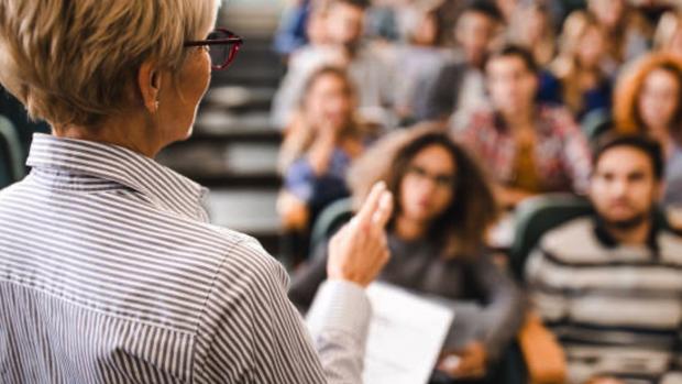 Professor Teaching Students