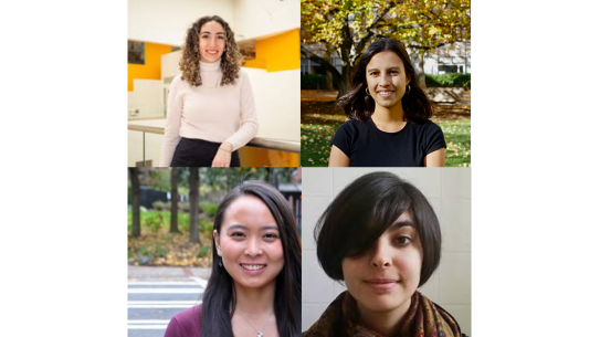four headshots of female faculty