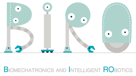 BIRO spelled out in cute robot letters