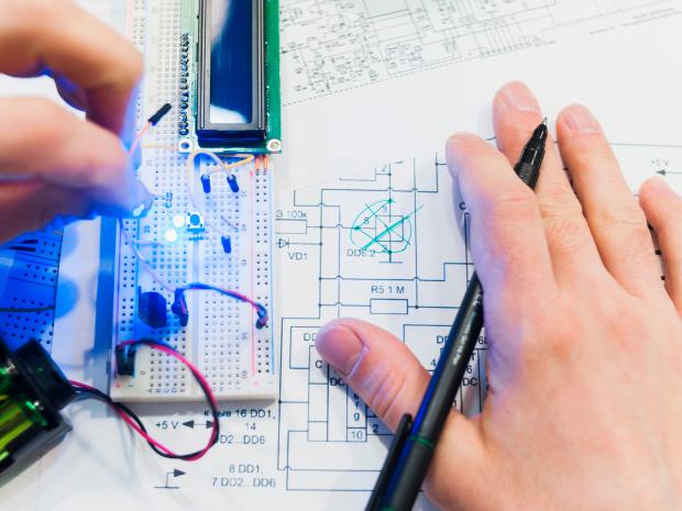 robotics circuit hand drawn plan 